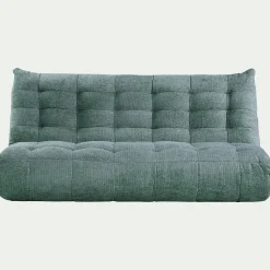 Canapé 4 places fixe en tissu chenille - bleu calaluna