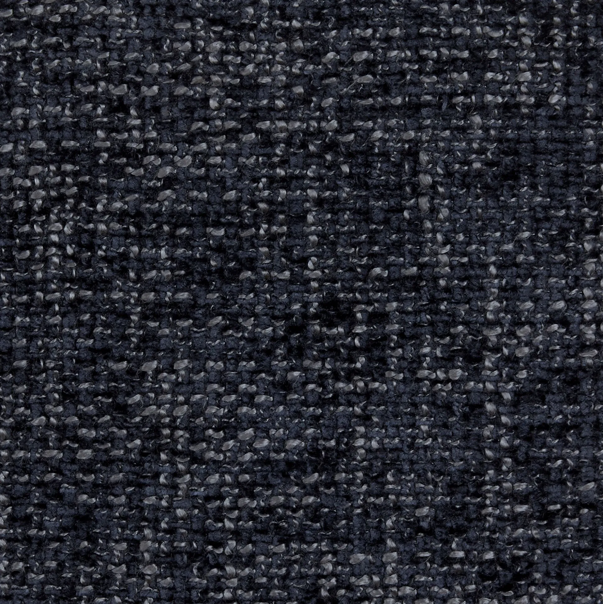 Canapé 3 places fixe en tissu chenille Benjo - bleu marine