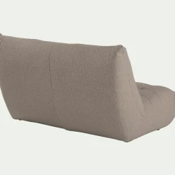 Canapé 3 places fixe en tissu bouclette - gris clair