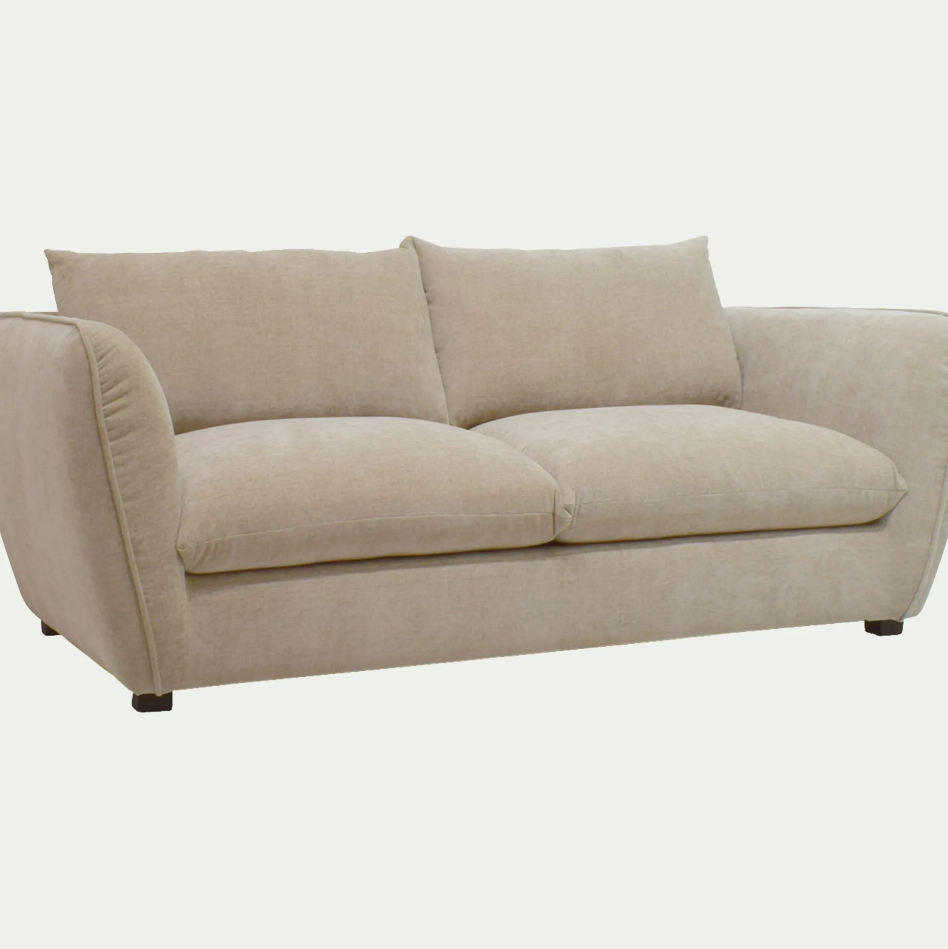 Canapé 3 places fixe en tissu Nature - beige