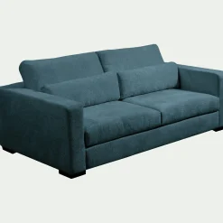 Canapé 5 places fixe en tissu genesis - bleu