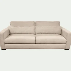 Canapé 5 places fixe en tissu Bloq - beige roucas