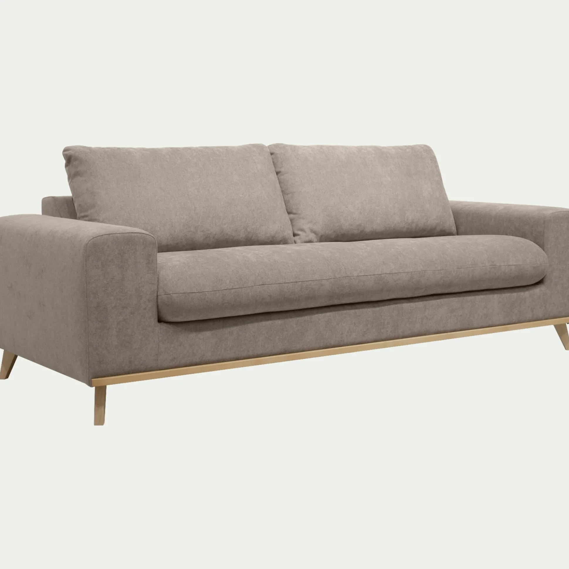 Canapé 4 places fixe en tissu Storm - taupe