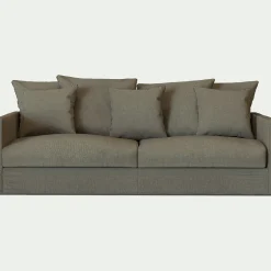 Canapé 4 places fixe en tissu - vert cèdre