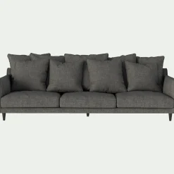 Canapé 6 places fixe en tissu joint - gris restanque