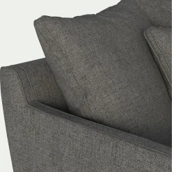 Canapé 6 places fixe en tissu joint - gris restanque