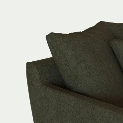 Canapé 4 places fixe en tissu joint - vert cèdre