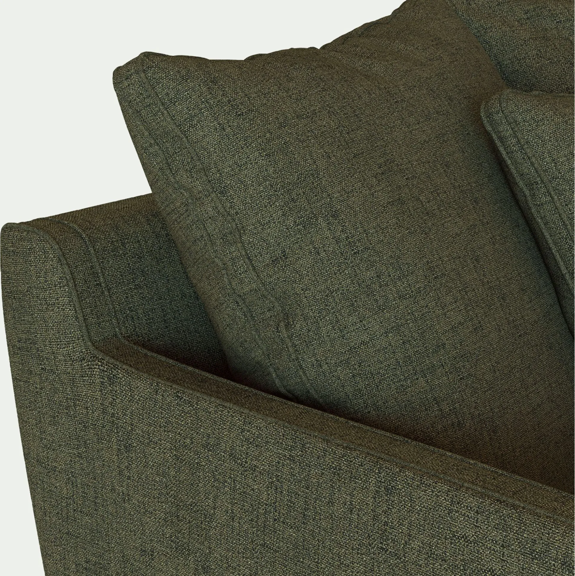 Canapé 4 places fixe en tissu joint - vert cèdre