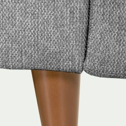 Canapé 3 places fixe en tissu - gris moyen