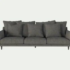 Canapé 5 places fixe en tissu - gris restanque