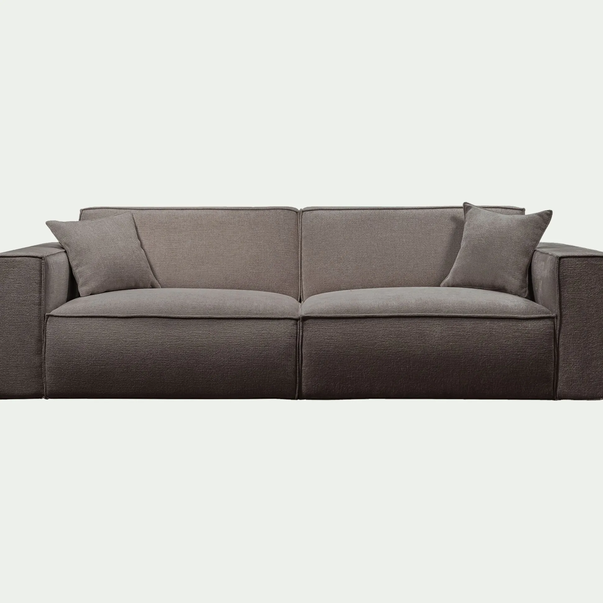 Canapé 5 places fixe en tissu genesis - gris