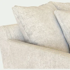 Canapé 3 places fixe en tissu genesis - blanc ventoux