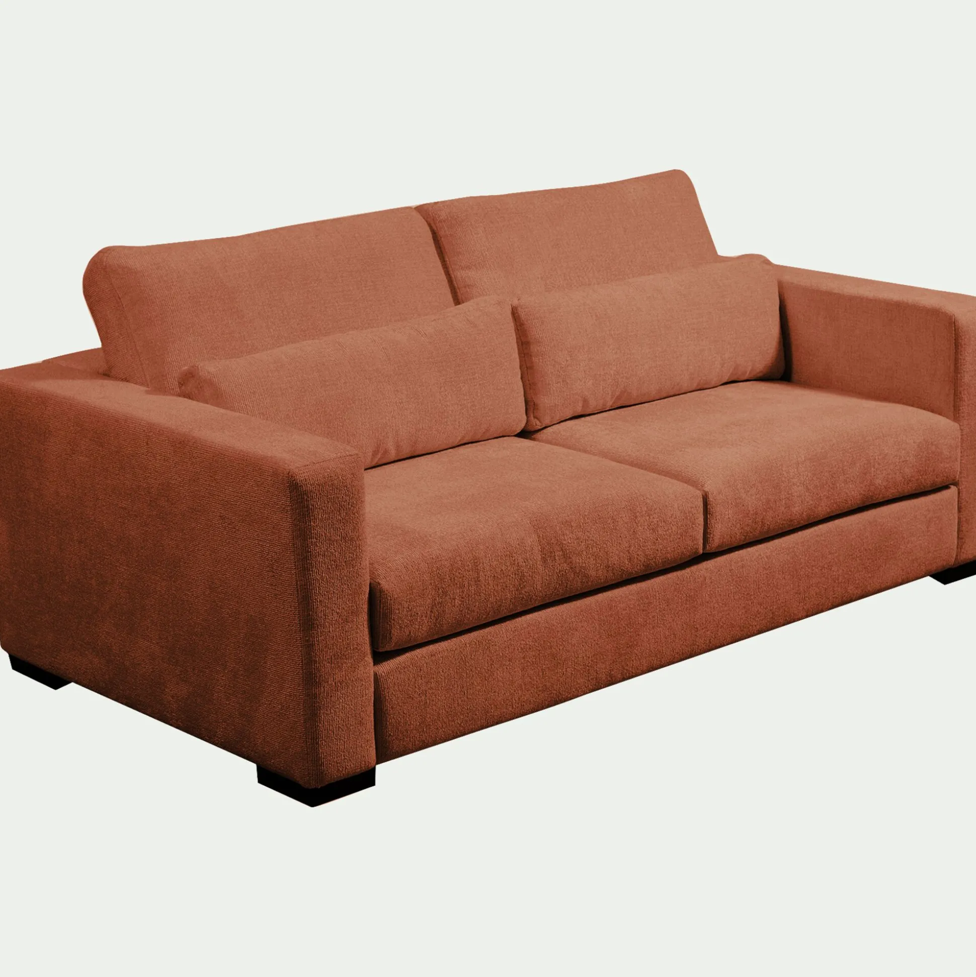 Canapé 3 places fixe en tissu Genesis - brun rustrel