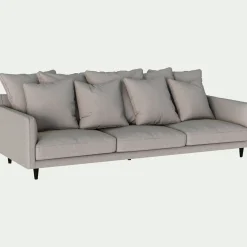 Canapé 6 places fixe en tissu joint - gris borie