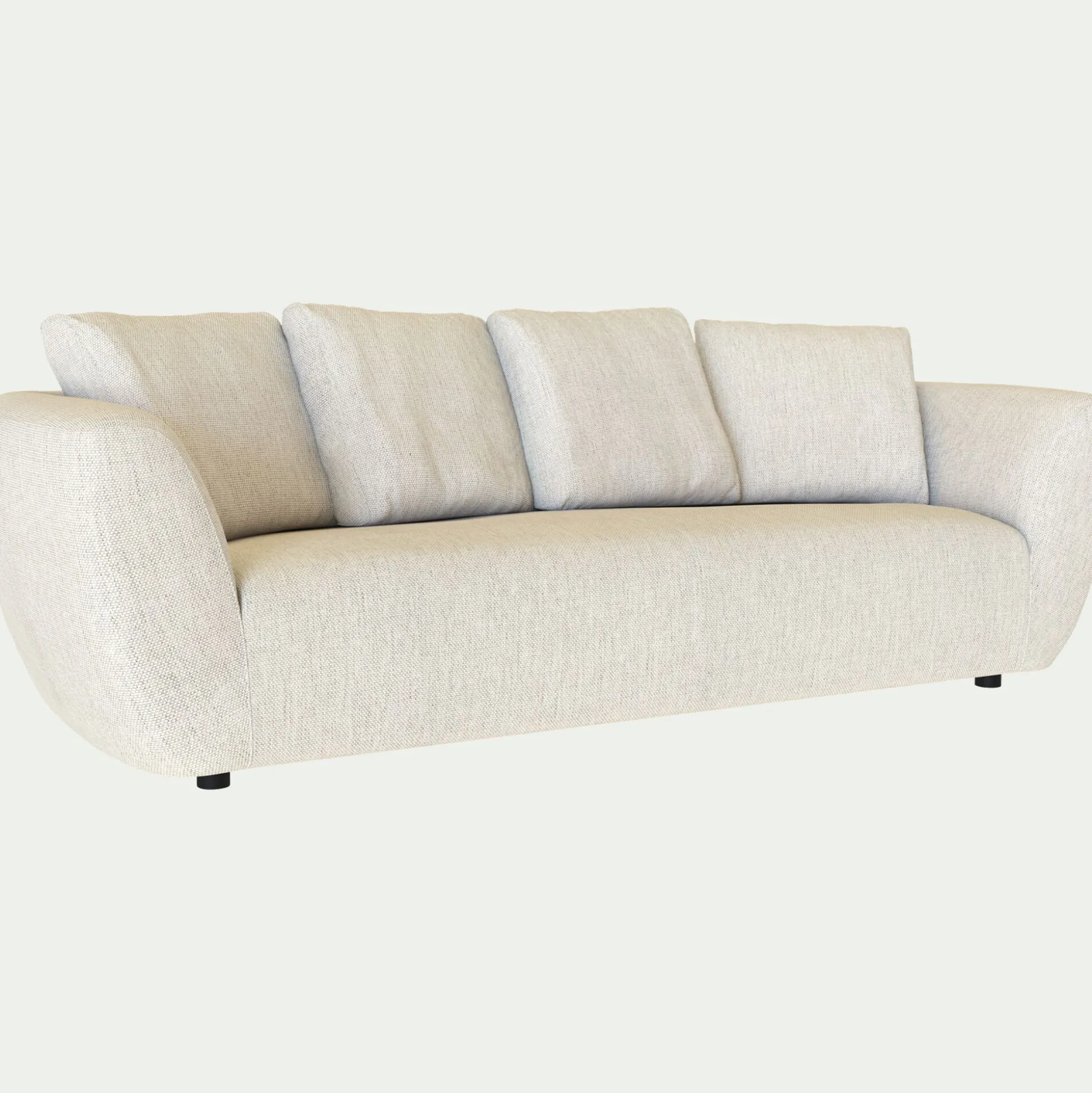 Canapé 4 places fixe en tissu armonia - beige alpilles