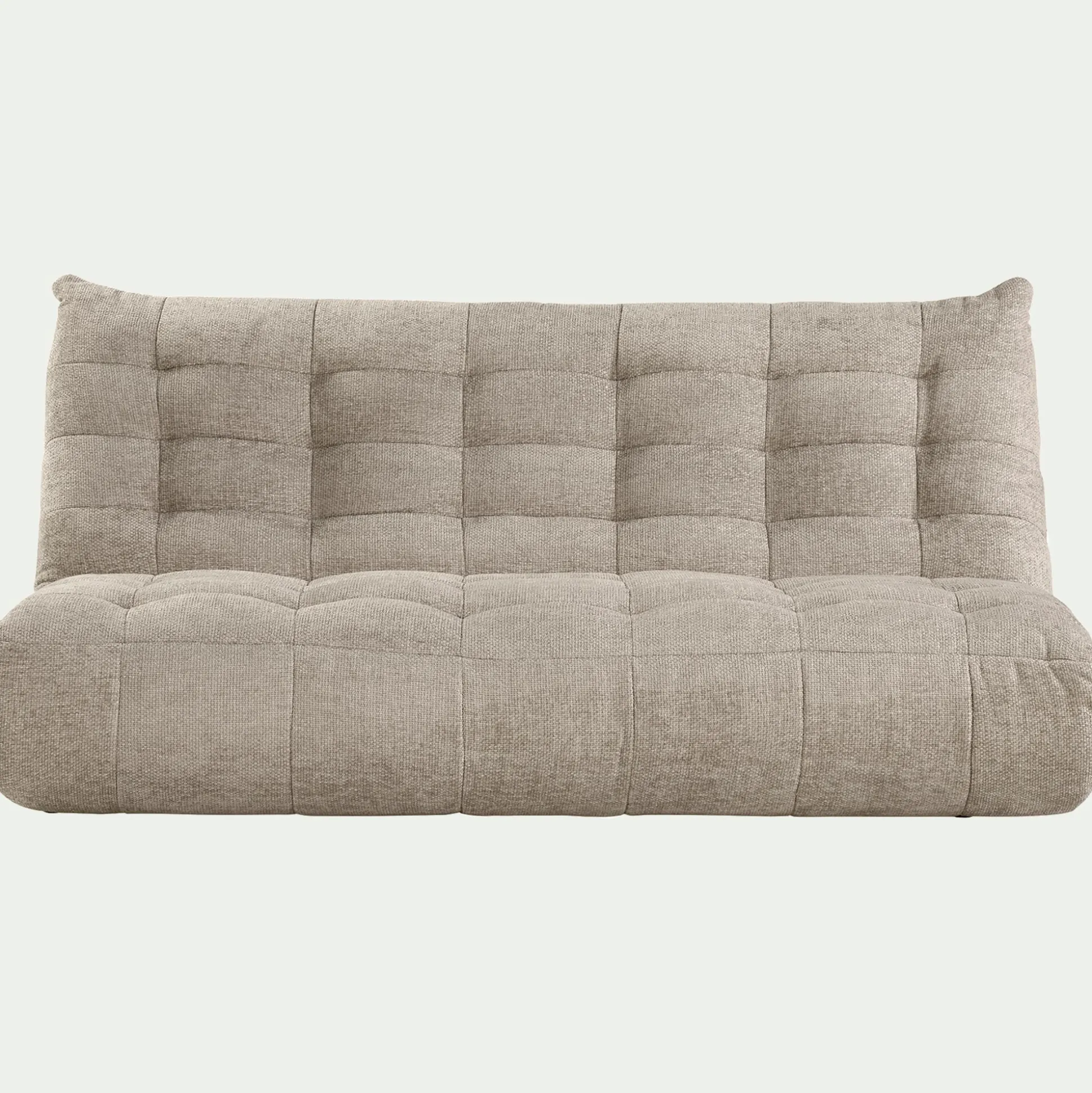 Canapé 4 places fixe en tissu chenille - beige roucas