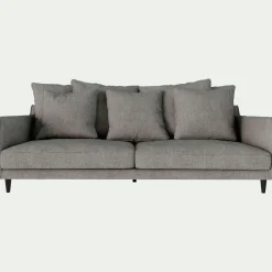 Canapé 4 places fixe en tissu monclar - taupe