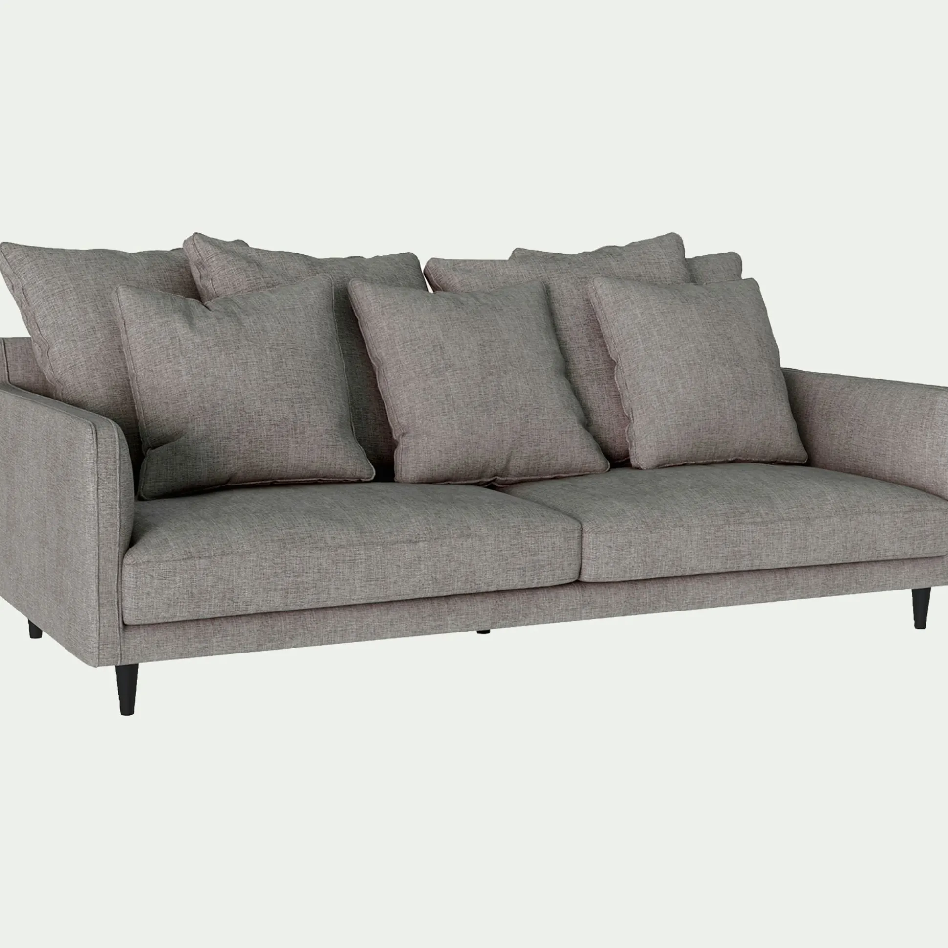 Canapé 4 places fixe en tissu monclar - taupe