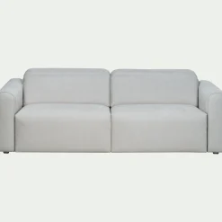 Canapé 3 places fixe en tissu - gris borie