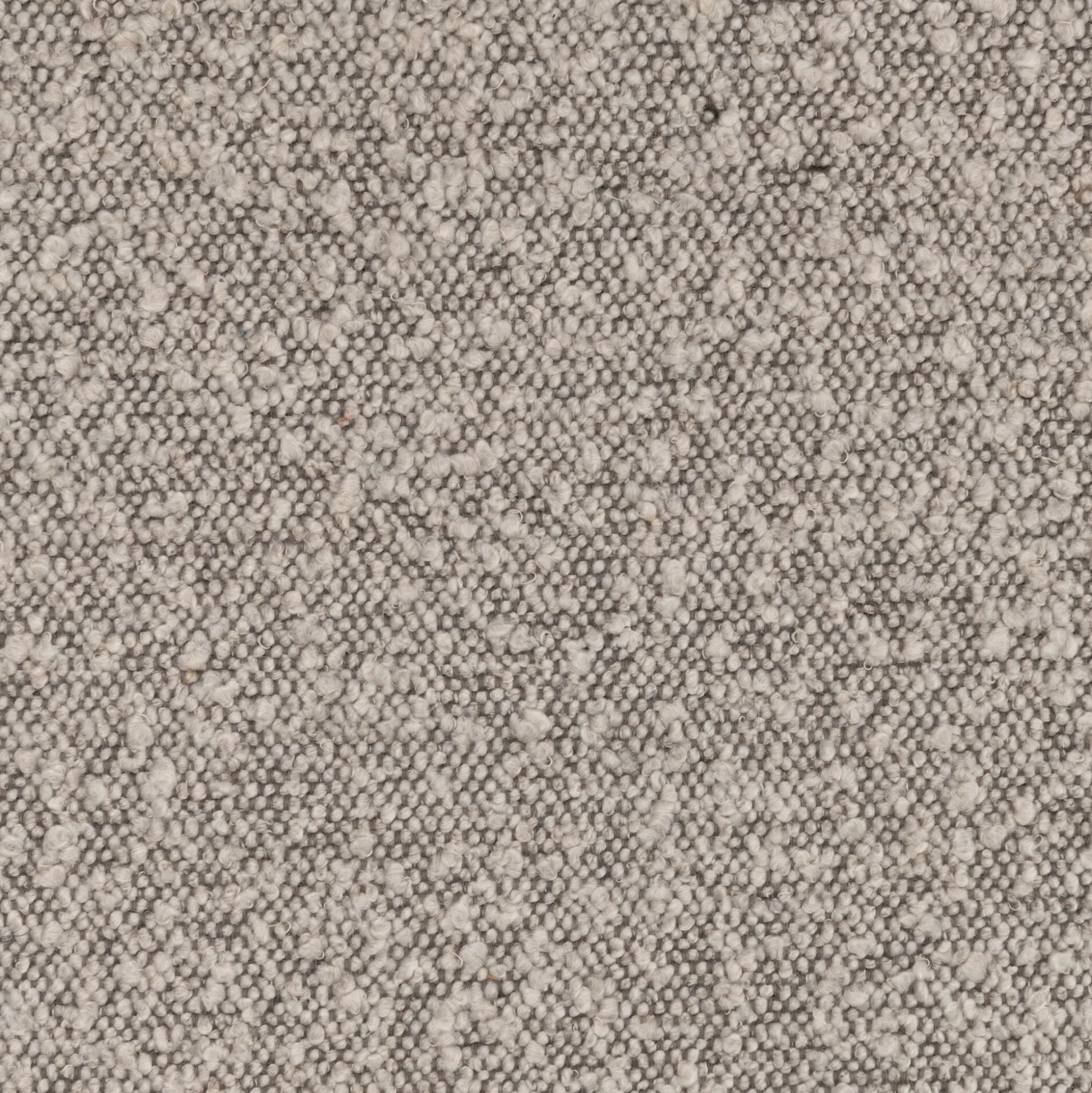 Canapé 4 places fixe en tissu bouclette - gris clair