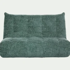 Canapé 3 places fixe en tissu chenille - bleu calaluna