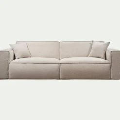 Canapé 4 places fixe en tissu Genesis - beige