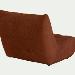 Canapé 2 places fixe en tissu chenille - brun rustrel