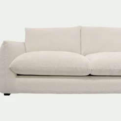 Canapé 3 places fixe en tissu Raven - blanc écru