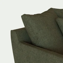 Canapé 6 places fixe en tissu joint - vert cèdre