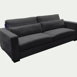 Canapé 5 places fixe en tissu Bloq - gris anthracite