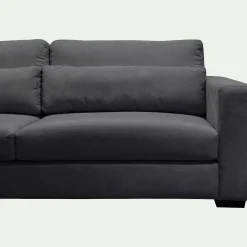 Canapé 5 places fixe en tissu Bloq - gris anthracite