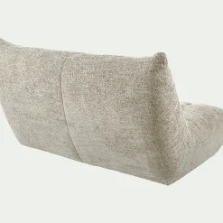 Canapé 3 places fixe en tissu chenille - beige roucas