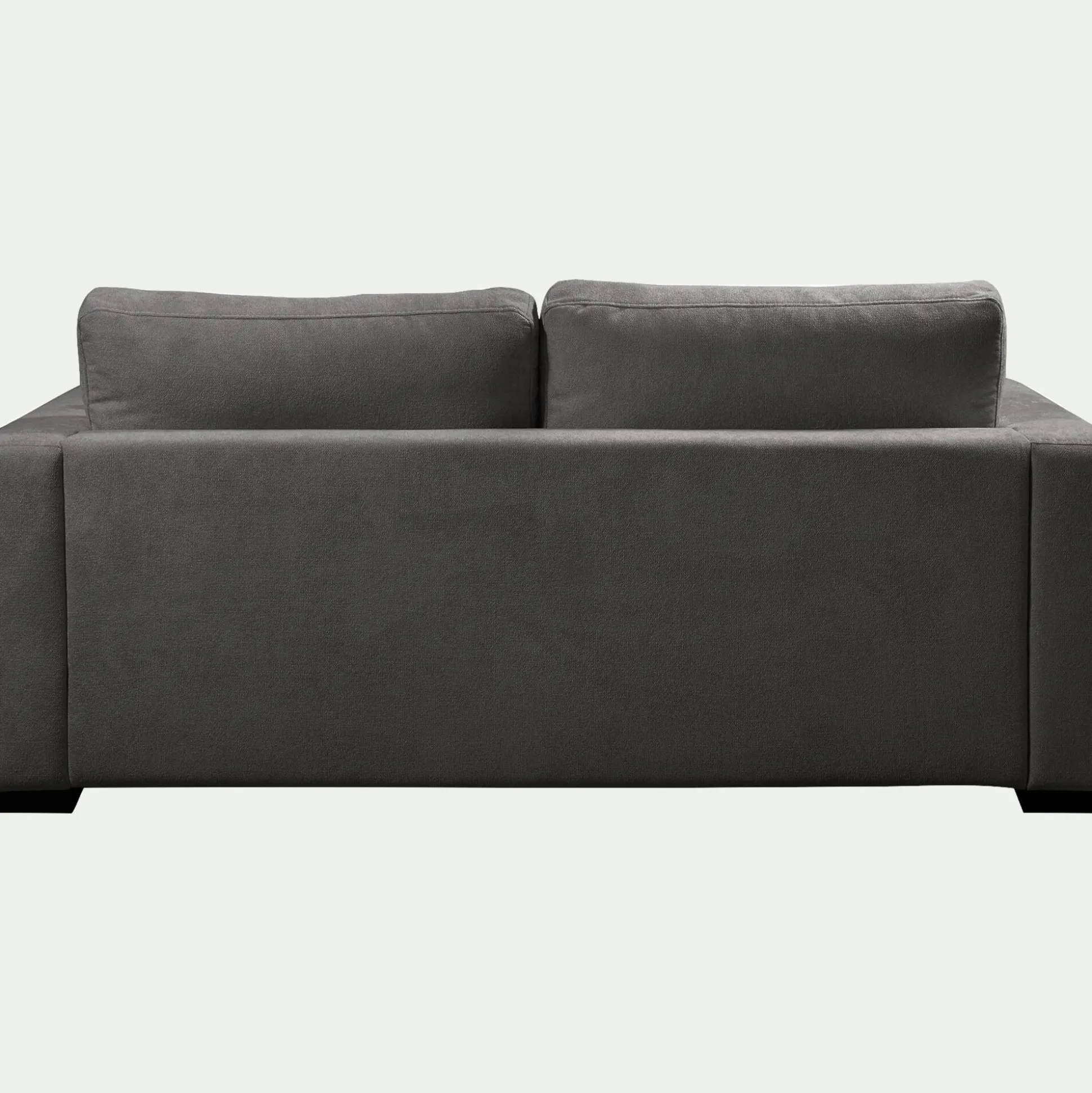 Canapé 3 places fixe en tissu Bloq - gris anthracite