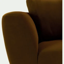 Canapé 2 places fixe en velours Velvet - bronze