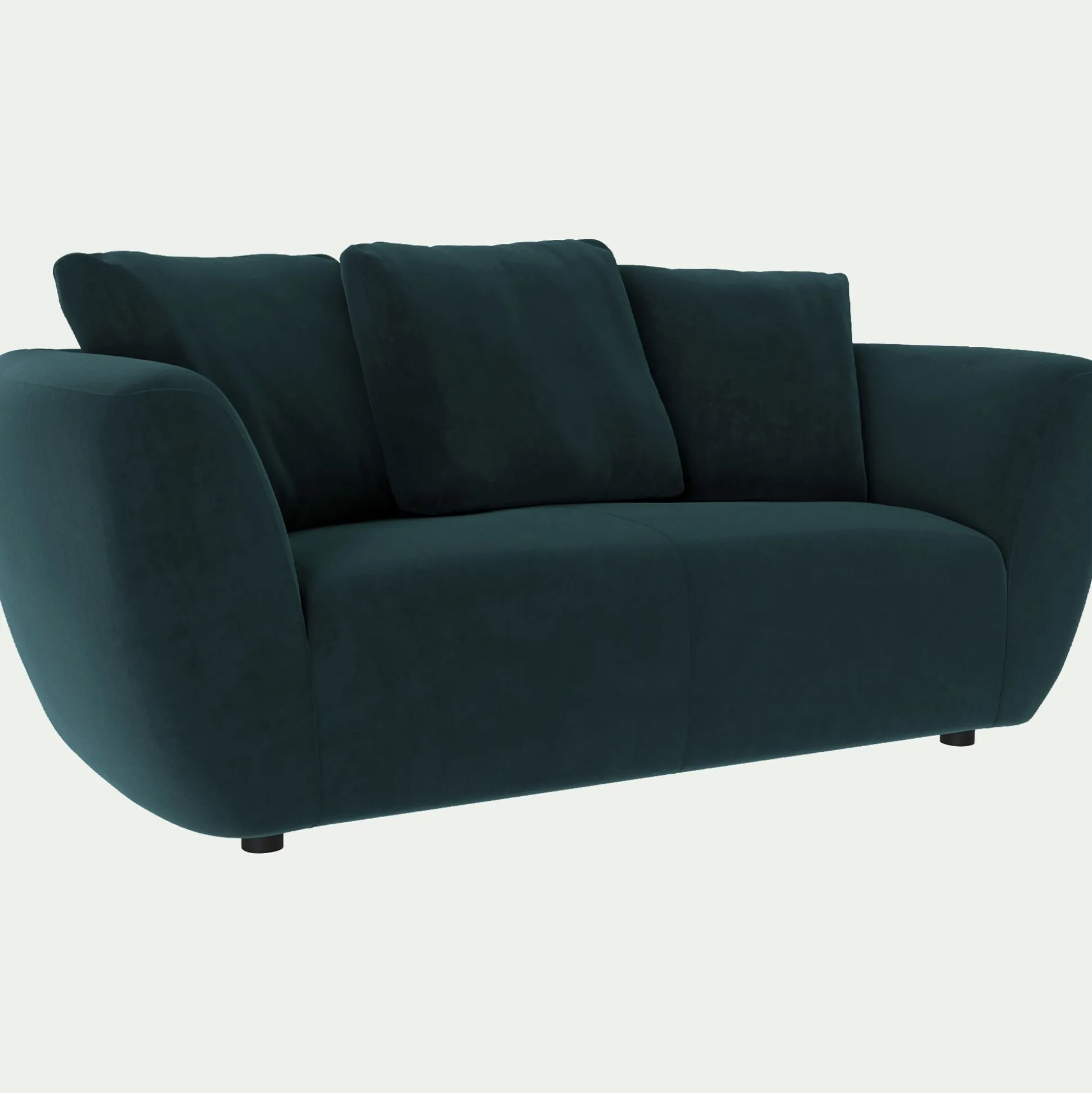 Canapé 2 places fixe en velours Velvet - bleu foncé