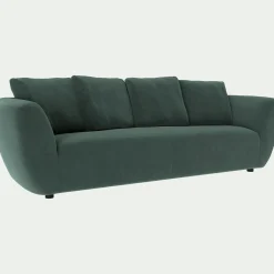 Canapé 4 places fixe en velours Velvet - vert sauge