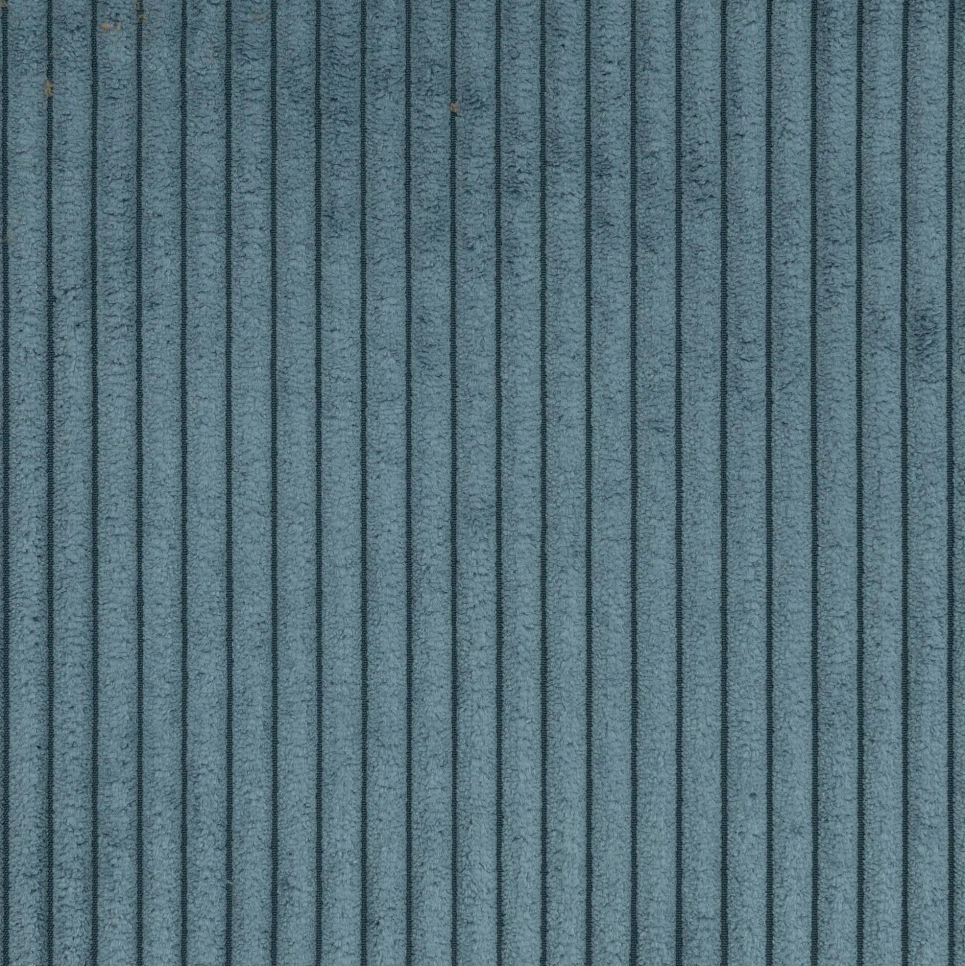 Canapé 5 places fixe en velours côtelé - bleu