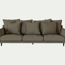 Canapé 5 places fixe tissu mixte - vert cedre