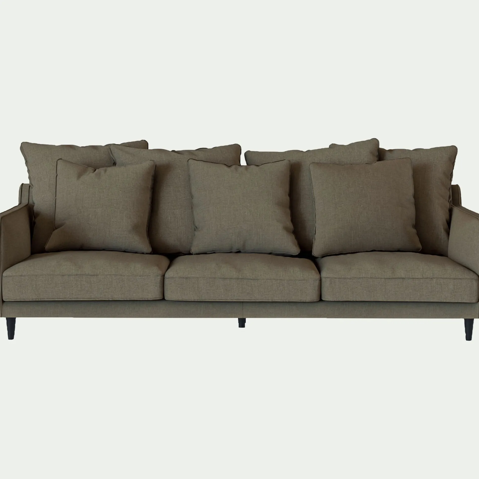 Canapé 5 places fixe tissu mixte - vert cedre