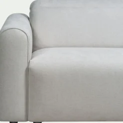 Canapé 3 places relax droit en tissu - gris borie