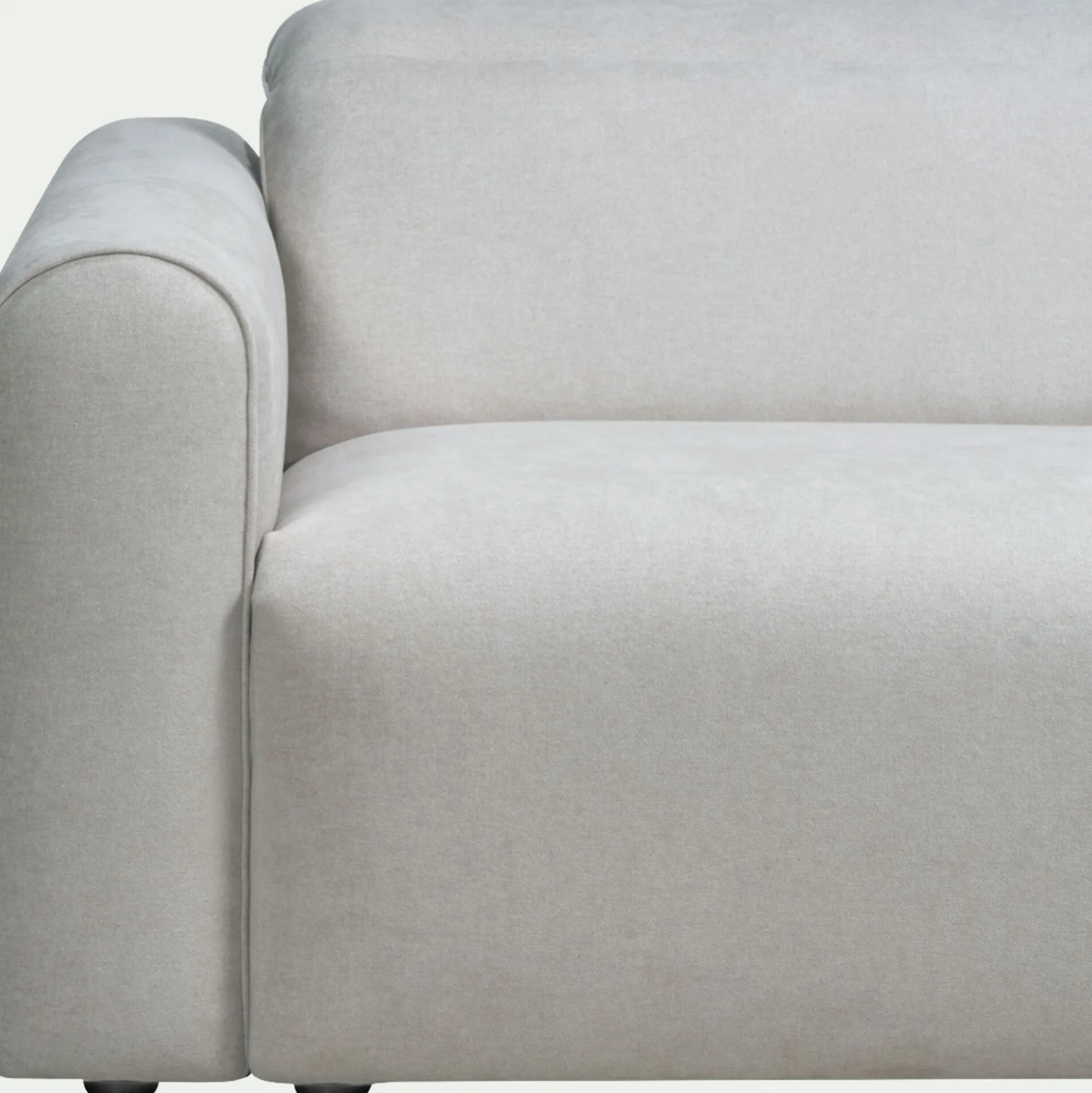 Canapé 3 places relax droit en tissu - gris borie