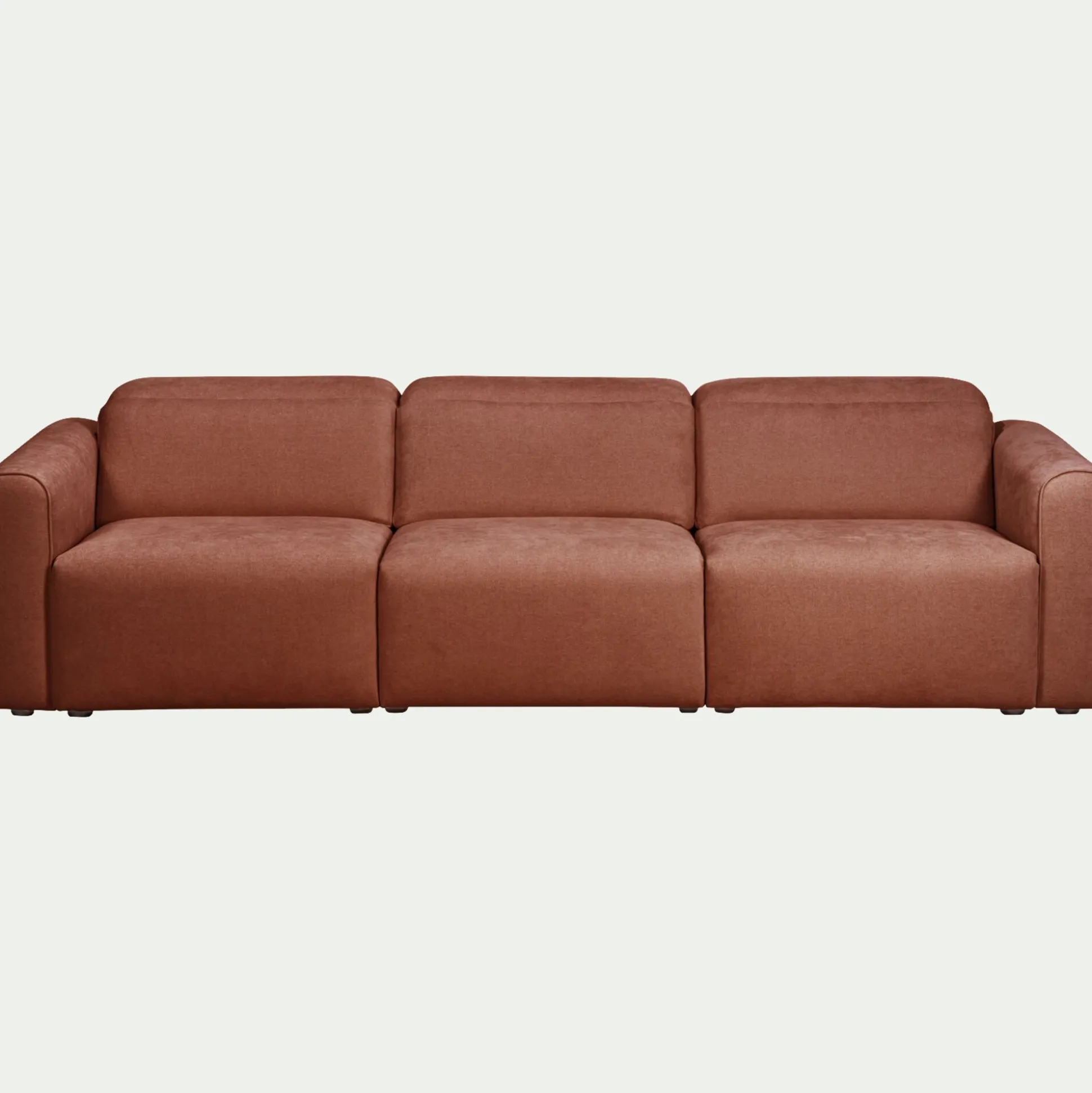 Canapé 5 places relax droit en tissu - brun rustrel