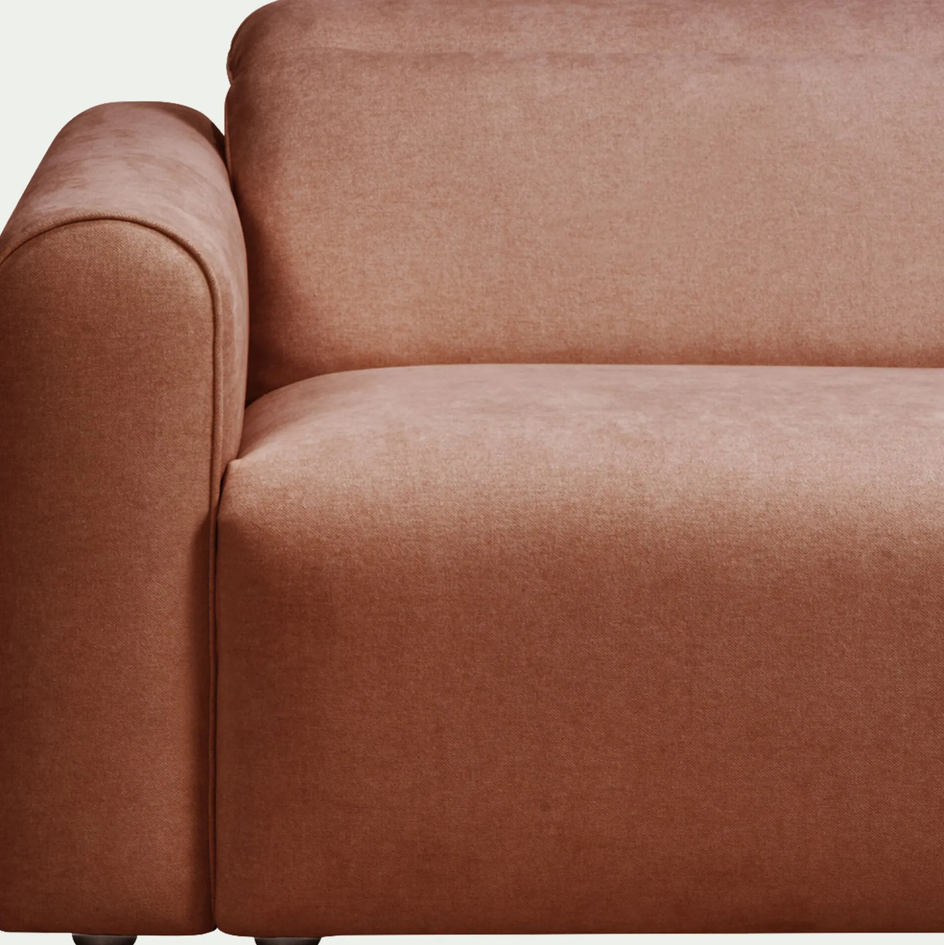 Canapé 5 places relax droit en tissu - brun rustrel