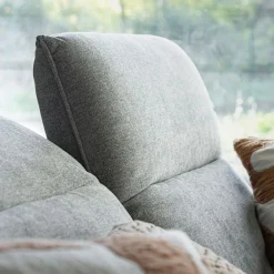 Canapé 5 places relax droit en tissu - gris borie