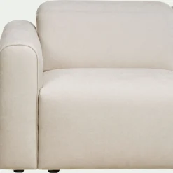 Canapé 5 places relax gauche en tissu - beige roucas