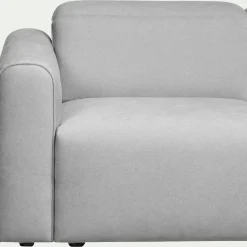 Canapé 5 places relax gauche en tissu - gris borie