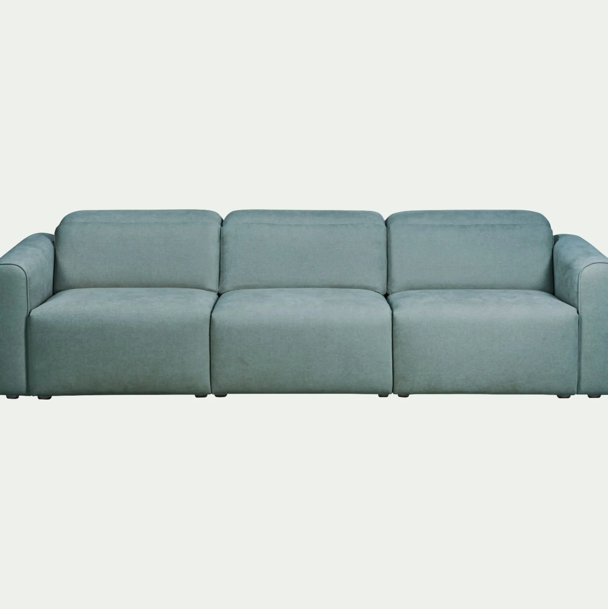 Canapé 5 places relax gauche en tissu - bleu niolon