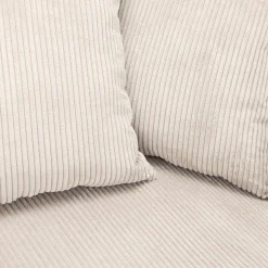 Canapé convertible à angle réversible en velours côtelé - beige roucas