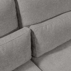 Canapé d'angle chaise longue gauche fixe en tissu Genesis - gris