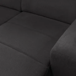 Canapé d'angle gauche convertible avec coffre en tissu doux - gris ardoise